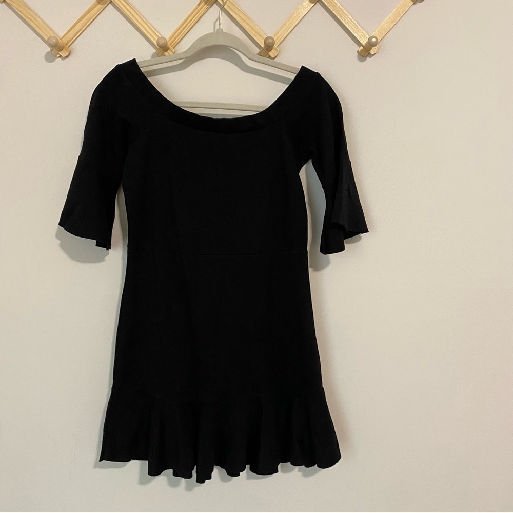 Free People Black Flare Hem Mini Dress size Medium